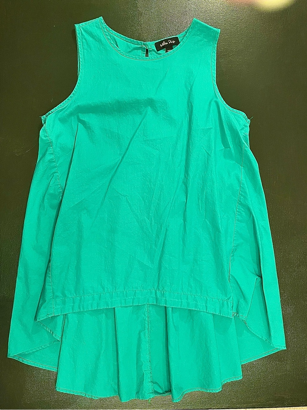 Melissa Paige Teal Sleeveless High-Low Tunic
